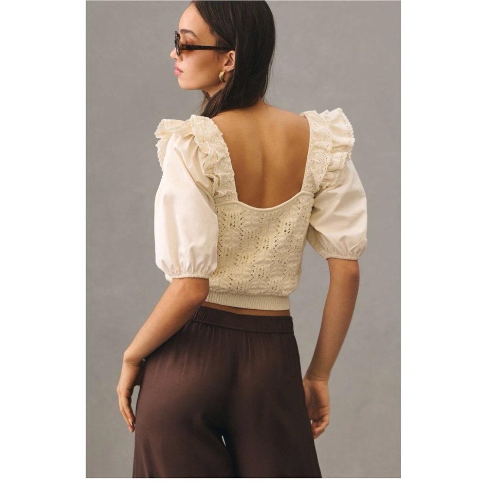 En Saison Cream Lace Top - Picture 5 of 15